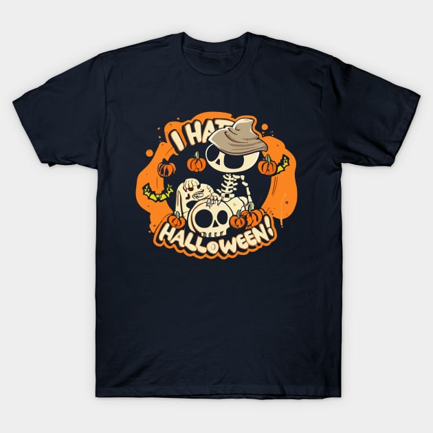 I hate Halloween T-Shirt by CatCoconut-Art